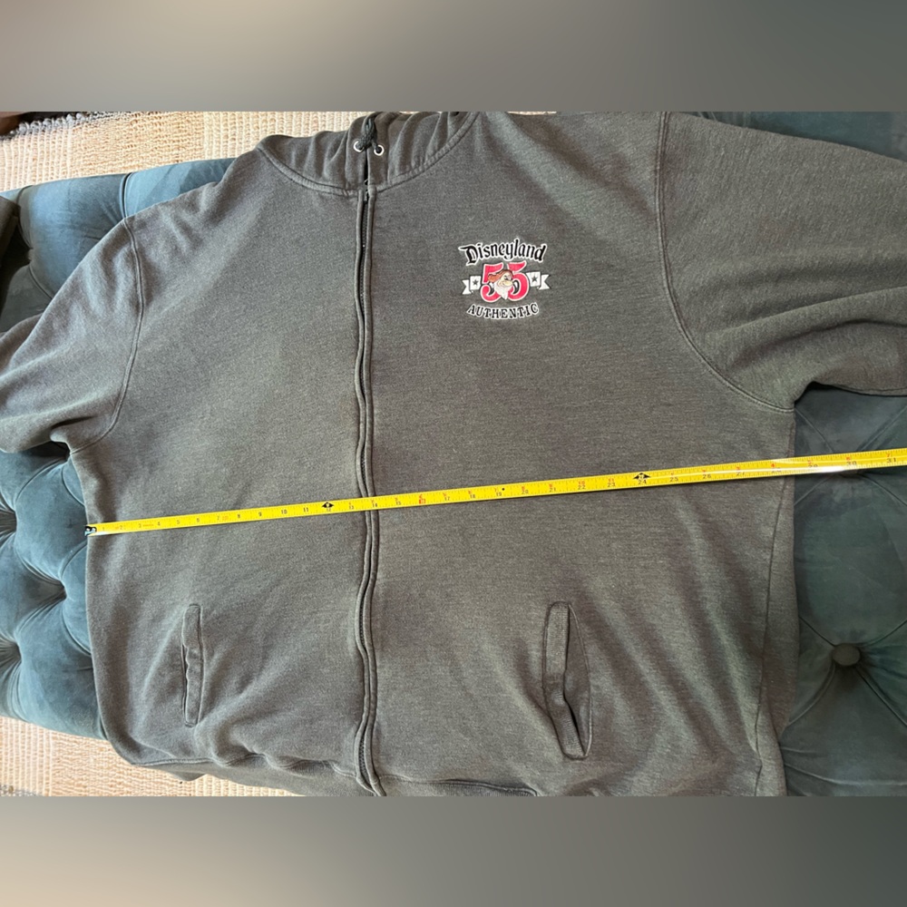 Mens Disney Parks Authentic Original XXL Full Zip Hoodie 1955 Embroidered Grumpy - Picture 9 of 12